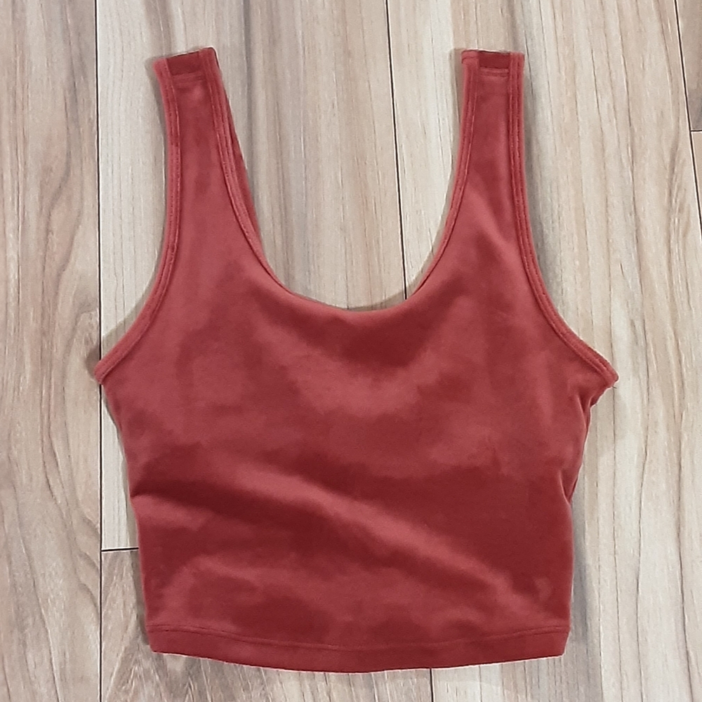 Offline By Aerie Fitted Crop Tank Top.